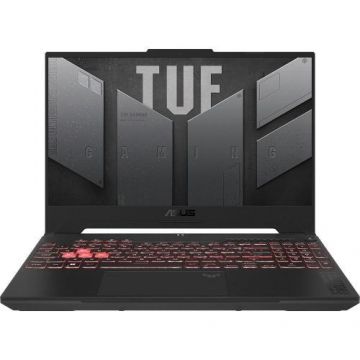 Laptop Gaming ASUS TUF A15 FA507NVR (Procesor AMD Ryzen™ 7 7435HS (16M Cache, up to 4.50 GHz), 15.6inch Full HD IPS 144Hz, 16GB, 1TB SSD, NVIDIA GeForce RTX 4060 @8GB, No OS, Negru/Gri)