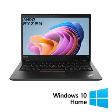 Laptop Refurbished LENOVO ThinkPad T14 Gen 1, AMD Ryzen 5 Pro 4650U 2.10 - 4.00GHz, 16GB DDR4, 512GB SSD, 14 Inch Full HD, Webcam, Tastatura US + Windows 10 Home