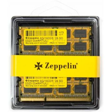 Memorie notebook Zeppelin 16GB, DDR3, 1600MHz, CL11, 1.5v, Dual Channel Kit