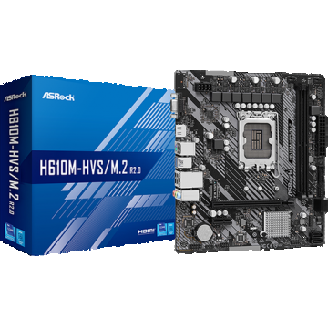 Placa de baza ASRock H610M-HVS/M.2 R2.0, Intel H610, LGA 1700, mATX