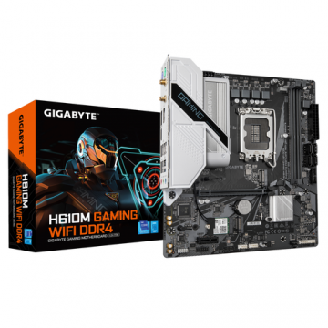 Placa de baza GIGABYTE H610M GAMING WIFI DDR4, Intel H610, LGA 1700, mATX