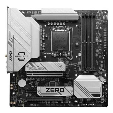 Placa de baza MSI B760M PROJECT ZERO, Intel B760, LGA 1700, mATX