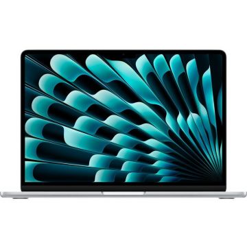 Apple Laptop Apple MacBook Air, Apple M3, 13.6 inch, 16GB RAM, 512GB SSD, Mac OS Sonoma, Argintiu