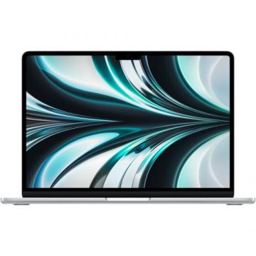 Laptop Apple MacBook Air 13, Procesor Apple M2 chip with 8-core CPU and 10-core GPU, 13.6inch WQXGA, 16GB, 512GB, layout US, Mac OS (Argintiu)