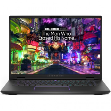 Laptop Gaming Dell Alienware M16 R2 (Procesor Intel® Core™ Ultra 9 185H (24M Cache, up to 5.10 GHz), 16inch QHD+, 32GB DDR5, 1TB SSD, NVIDIA GeForce RTX 4070 @8GB, DLSS 3.0, Windows 11 Pro, Negru/Gri)