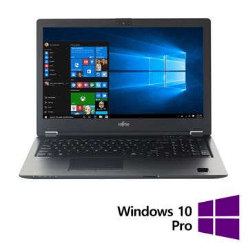 Laptop Refurbished Fujitsu LifeBook U757, Intel Core i5-6200U 2.30 - 2.80 GHz, 8GB DDR4, 512GB SSD, 15.6 Inch Full HD, Fara Webcam + Windows 10 Pro