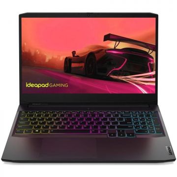 Lenovo Laptop Gaming Lenovo IdeaPad 3, AMD Ryzen 5 5500H, 15.6 inch FHD, 16GB RAM, 512GB SSD, nVidia RTX 2050 4GB, Free DOS, Negru