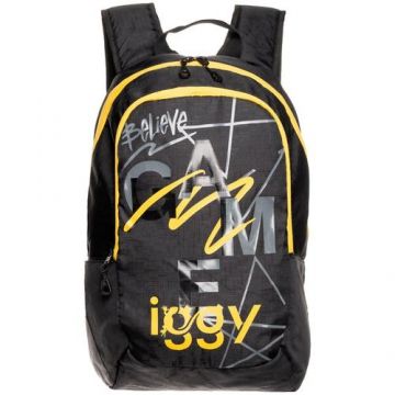 Rucsac laptop Iggy Joy, 2 compartimente, 2 buzunare laterale, nylon, waterproof, 45x29x22.5cm, Negru