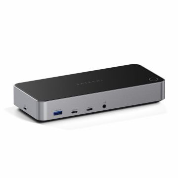 Satechi Satechi Aluminium 4K Display Docking Station (3x 4K/60Hz,2x DisplayPort 1.4 4k/60Hz,3x HDMI,1x DP Alt Mode 1x USB 3.1,1x USB-C 3.1 Gen2,2 x USB3.0,1x USB-C 3.0,1x Ethernet ,1x Audio, Kensington Lock) - Grey