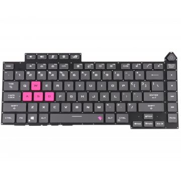 Tastatura Gri Asus 0KNR0-4812US00 iluminata RGB layout US fara rama enter mic