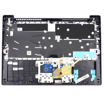 Tastatura Lenovo 5898255800012 Gri cu Palmrest Albastru si TouchPad iluminata backlit