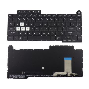 Tastatura Neagra Asus 0KNR0-4812US00 iluminata RGB layout US fara rama enter mic