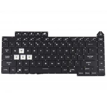 Tastatura Neagra Asus 0KNR0-4812US00 iluminata RGB layout US fara rama enter mic