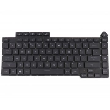 Tastatura Neagra Asus 6037B0210401 V202826AS1 iluminata RGB cu modul layout US fara rama enter mic