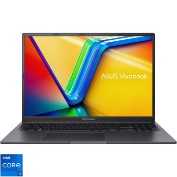 Laptop ASUS 16'' Vivobook 16X K3605ZC, WUXGA 144Hz, Procesor Intel® Core™ i7-12700H (24M Cache, up to 4.70 GHz), 16GB DDR4, 1TB SSD, GeForce RTX 3050 4GB, No OS, Indie Black