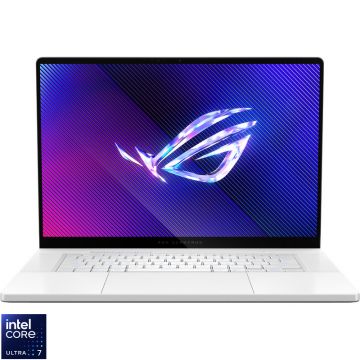 Laptop ASUS Gaming 16'' ROG Zephyrus G16 OLED GU605MI, 2.5K 240Hz G-Sync, Procesor Intel® Core™ Ultra 7 155H (24M Cache, up to 4.80 GHz), 32GB LPDDR5X, 1TB SSD, GeForce RTX 4070 8GB, No OS, Platinum White