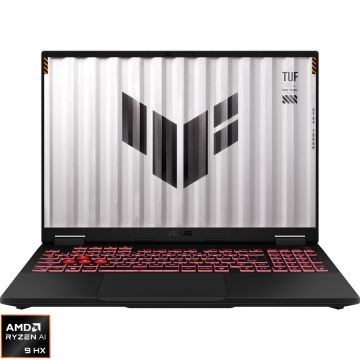 Laptop ASUS Gaming 16'' TUF A16 FA608WI, 2.5K 165Hz, Procesor AMD Ryzen™ AI 9 HX 370 (24M Cache, up to 5.1 GHz), 32GB LPDDR5X, 1TB SSD, GeForce RTX 4070 8GB, No OS, Jaeger Gray