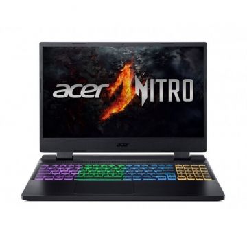 Acer Laptop Gaming Acer Nitro 5, Intel Core i5-12500H, 15.6 inch FHD, 16GB RAM, 512GB SSD, nVidia RTX 4060 8GB, Free DOS, Negru