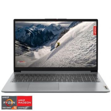 Laptop Lenovo IdeaPad 1 15AMN7 cu procesor AMD Ryzen™ 5 7520U pana la 4.3GHz, 15.6inch, Full HD, IPS, 16GB LPDDR5, 1TB SSD, AMD Radeon™ 610M Graphics, No OS, Gri