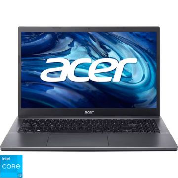 Laptop Acer 15.6'' Extensa 15 EX215-55, FHD, Procesor Intel® Core™ i3-1215U (10M Cache, up to 4.40 GHz, with IPU), 16GB DDR4, 512GB SSD, Intel UHD, No OS, Steel Gray