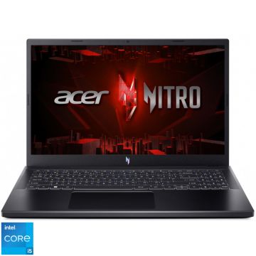 Laptop Acer Gaming 15.6'' Nitro V 15 ANV15-51, FHD IPS 144Hz, Procesor Intel® Core™ i5-13420H (12M Cache, up to 4.60 GHz), 16GB DDR5, 512GB SSD, GeForce RTX 4060 8GB, No OS, Obsidian Black