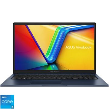 Laptop ASUS 15.6'' Vivobook 15 F1504ZA, FHD, Procesor Intel® Core™ i5-1235U (12M Cache, up to 4.40 GHz, with IPU), 8GB DDR4, 512GB SSD, Intel Integrated Graphics, No OS, Quiet Blue