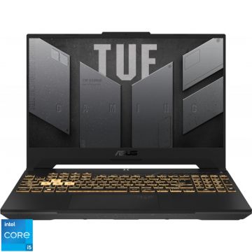 Laptop ASUS Gaming 15.6'' TUF F15 FX507ZC4, FHD 144Hz, Procesor Intel® Core™ i5-12500H (18M Cache, up to 4.50 GHz), 16GB DDR4, 512GB SSD, GeForce RTX 3050 4GB, No OS, Jaeger Gray