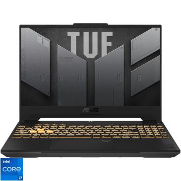 Laptop ASUS Gaming 15.6'' TUF F15 FX507ZI4, FHD 144Hz, Procesor Intel® Core™ i7-12700H (24M Cache, up to 4.70 GHz), 16GB DDR4, 1TB SSD, GeForce RTX 4070 8GB, No OS, Mecha Gray