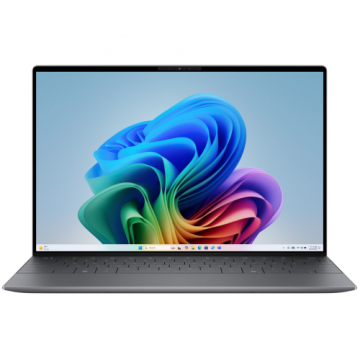 Laptop Dell XPS 9345 (Procesor Snapdragon® X Elite X1E-80-100 (42M Cache, up to 4.0 GHz) 13.4inch OLED 3K Touch, 32GB, 1TB SSD, Qualcomm® Adreno Graphics, Win 11 Pro, Gri)