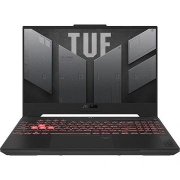 Laptop Gaming ASUS TUF A15 FA507NUR (Procesor AMD Ryzen™ 7 7435HS (16M Cache, up to 4.50 GHz), 15.6inch Full HD 144Hz, 16GB, 512GB SSD, NVIDIA GeForce RTX 4050 @6GB, No OS, Negru/Gri)