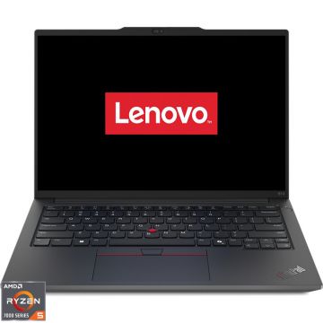 Laptop Lenovo 14'' ThinkPad E14 Gen 6, WUXGA IPS, Procesor AMD Ryzen™ 5 7535HS (16M Cache, up to 4.55 GHz), 32GB DDR5, 1TB SSD, AMD Radeon 660M, No OS, Black