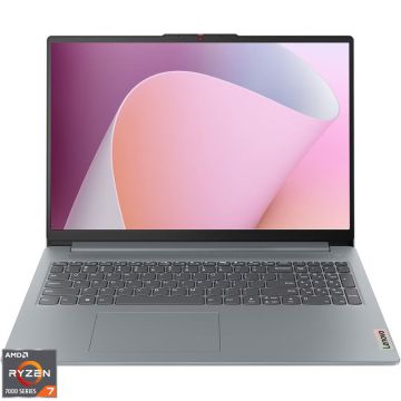 Laptop Lenovo 16'' IdeaPad Slim 3 16ABR8, WUXGA IPS, Procesor AMD Ryzen™ 7 7730U (16M Cache, up to 4.5 GHz), 16GB DDR4, 1TB SSD, AMD Radeon, No OS, Arctic Grey