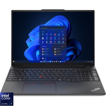 Laptop Lenovo 16'' ThinkPad E16 Gen 2, WUXGA IPS, Procesor Intel® Core™ Ultra 7 155H (24M Cache, up to 4.80 GHz), 16GB DDR5, 512GB SSD, Intel Integrated Graphics, Win 11 Pro, Black