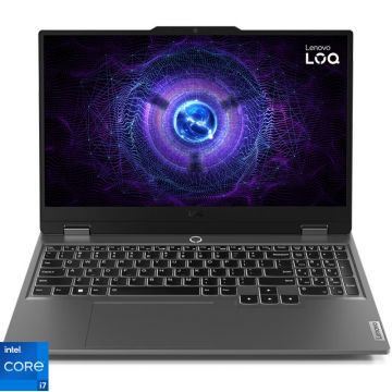 Laptop Lenovo Gaming 15.6'' LOQ 15IRX9, FHD IPS 144Hz, Procesor Intel® Core™ i7-13650HX (24M Cache, up to 4.90 GHz), 24GB DDR5, 512GB SSD, GeForce RTX 4050 6GB, No OS, Luna Grey