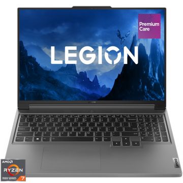 Laptop Lenovo Gaming 16'' Legion Slim 5 16ARP9, WQXGA IPS 165Hz G-Sync, Procesor AMD Ryzen™ 7 7435HS (16M Cache, up to 4.50 GHz), 16GB DDR5, 1TB SSD, GeForce RTX 4070 8GB, No OS, Luna Grey, 3Yr Onsite Premium Care