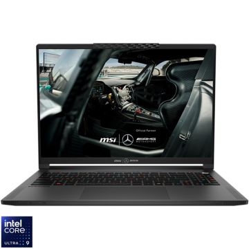 Laptop MSI Gaming 16'' Stealth 16 MercedesAMG A1VGG, QHD+ 240Hz, Procesor Intel® Core™ Ultra 9 185H (24M Cache, up to 5.10 GHz), 32GB DDR5, 2TB SSD, GeForce RTX 4070 8GB, Win 11 Home, Selenite Gray