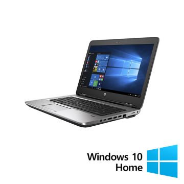 Laptop Refurbished HP ProBook 640 G4, Intel Core i5-7300U 2.60 - 3.50GHz, 8GB DDR4, 256GB SSD, 14 Inch HD, Webcam + Windows 10 Home