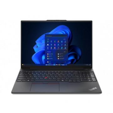 Lenovo Laptop Lenovo ThinkPad E16 G2, Intel Core Ultra 5 125U, 16 inch WUXGA, 16GB RAM, 512GB SSD, Windows 11 Pro, Negru