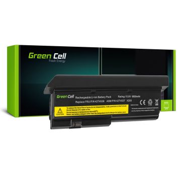 baterie laptop lenovo thinkpad x200 x201 x200s x201i 6600mah le22 green cell