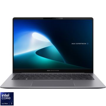 Laptop ASUS 14'' ExpertBook P5 P5405CSA, WQXGA 144Hz, Procesor Intel® Core™ Ultra 7 258V (12M Cache, up to 4.80 GHz), 32GB LPDDR5X, 1TB SSD, Intel Arc 140V, No OS, Misty Grey