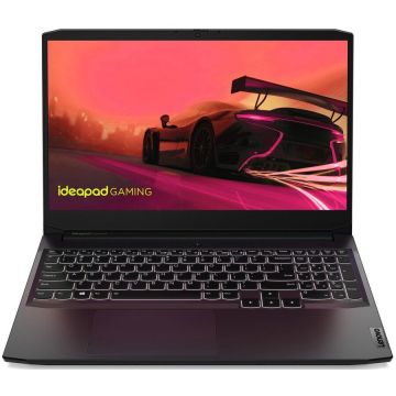 Lenovo Laptop Gaming Lenovo IdeaPad 3, AMD Ryzen 5 5500H, 15.6 inch FHD, 16GB RAM, 512GB SSD, nVidia RTX 2050 4GB, Windows 11 Pro, Negru