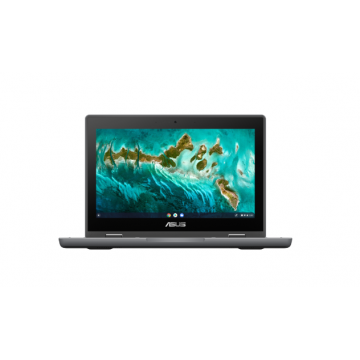 Laptop ASUS ChromeBook Flip, CR1100FKA-BP0401, 11.6-inch,HD (1366 x 768) 16:9, Intel Celeron N5100 Processor 1.1 GHz (4M Cache, up to 2.8 GHz, 4 cores), LPDDR4X 8GB, 64G eMMC, 60Hz, 250nits, Glossy display, LED Backlit, Wide view, 720p HD camera, Wi-Fi 6