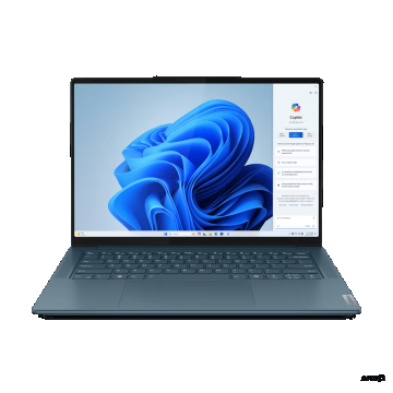 Laptop Lenovo Yoga Pro 7 14AHP9, 14.5' 3K (3072x1920) IPS 400nits Anti-glare, 100% P3, 100% sRGB, 120Hz, Eyesafe®, Dolby Vision®, TCON, AMD Ryzen™ 7 8845HS (8C / 16T, 3.8 / 5.1GHz, 8MB L2 / 16MB L3), video Integrated AMD Radeon™ 780M Graphics, RAM 16GB S