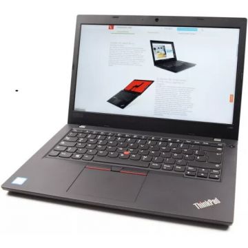 Laptop Refurbished ThinkPad L480 Intel Core i3-8130U 2.20GHz up to 3.40GHz 8GB DDR4 128GB SSD 14inch HD Webcam