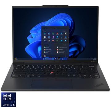 Lenovo Laptop Lenovo ThinkPad X1 Carbon Gen 12, procesor Intel Core Ultra 5 125U pana la 4.3GHz, 14'', IPS, 16GB RAM, 512GB SSD, Intel Graphics, Windows 11 Pro, Negru