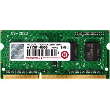 Transcend Transcend 4GB 1600MHz DDR3 CL11 SODIMM 1Rx8