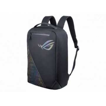 BP1501G ROG BACKPACK 15_17, Black, Holographic Edition, Stylish, gaming-inspired design with the cyber-text pattern and ROG Logo, Quick- access exterior pocket for your essential accessories, Generous 18L interior for easy transport of an up to 17’’