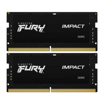 Memorie RAM Kingston Impact, SODIMM, DDR5, 16GB (2x8GB), CL38, 4800MHz