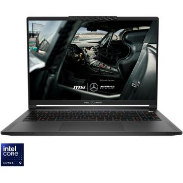 MSI Laptop MSI Gaming 16'' Stealth 16 MercedesAMG A1VGG, QHD+ 240Hz, Procesor Intel® Core™ Ultra 9 185H (24M Cache, up to 5.10 GHz), 32GB DDR5, 2TB SSD, GeForce RTX 4070 8GB, Win 11 Home, Gri