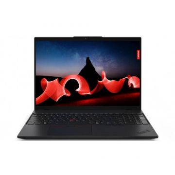 Lenovo Laptop Lenovo ThinkPad L16 G1, Intel Core Ultra 7 155U, 16 inch WUXGA, 16GB RAM, 512GB SSD, Free DOS, Negru